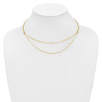 14k Polished Double Layer Fancy Necklace