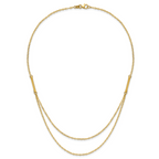 14k Polished Double Layer Fancy Necklace