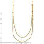 14k Polished Double Layer Fancy Necklace