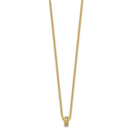 14K w/White Rhodium Polished Circle Pendant Necklace
