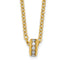 14K w/White Rhodium Polished Circle Pendant Necklace