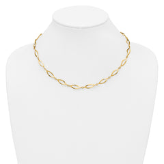14K Polished Fancy Link Necklace