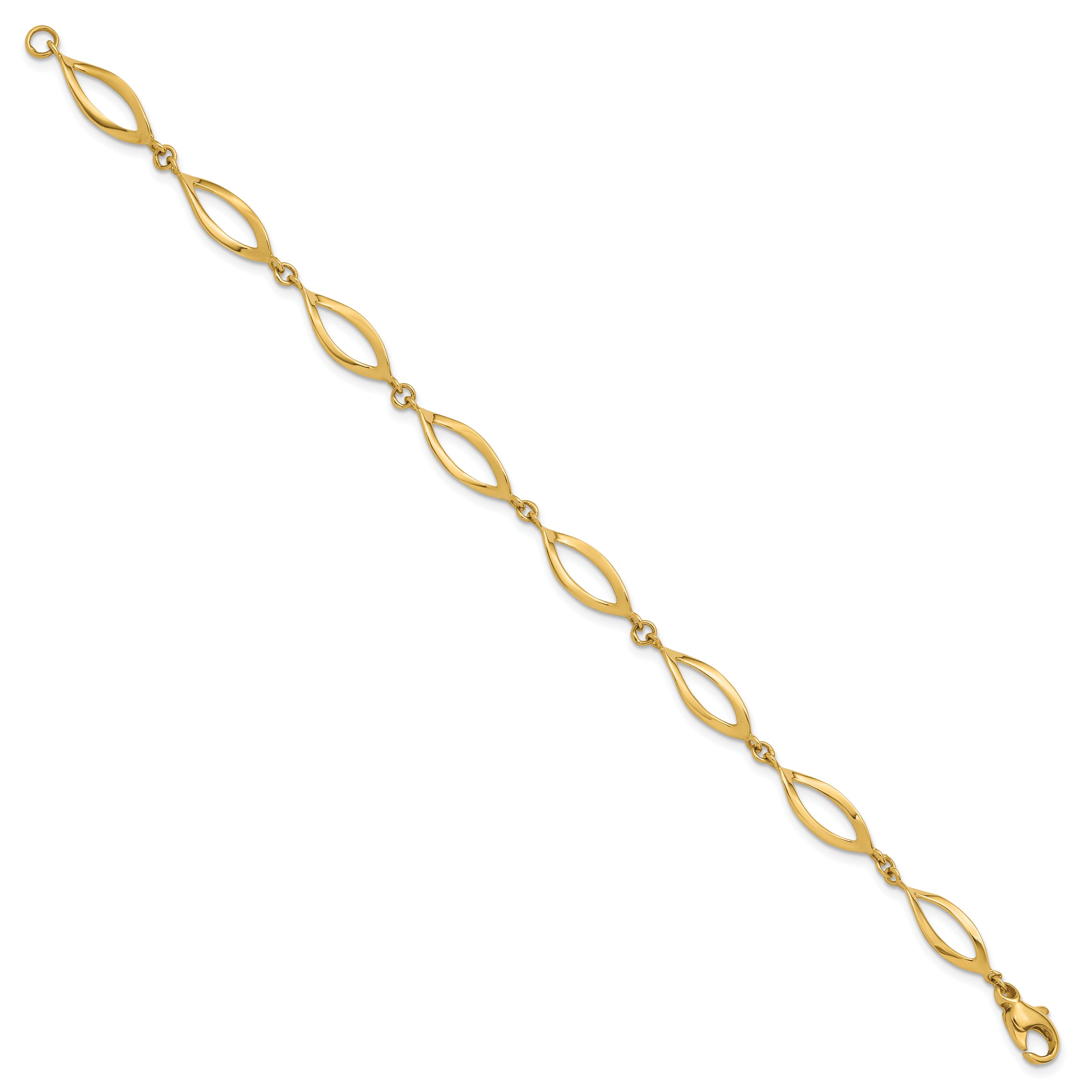 14K Polished Fancy Link Bracelet