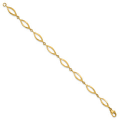 14K Polished Fancy Link Bracelet