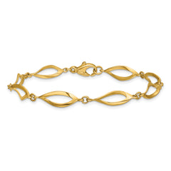 14K Polished Fancy Link Bracelet
