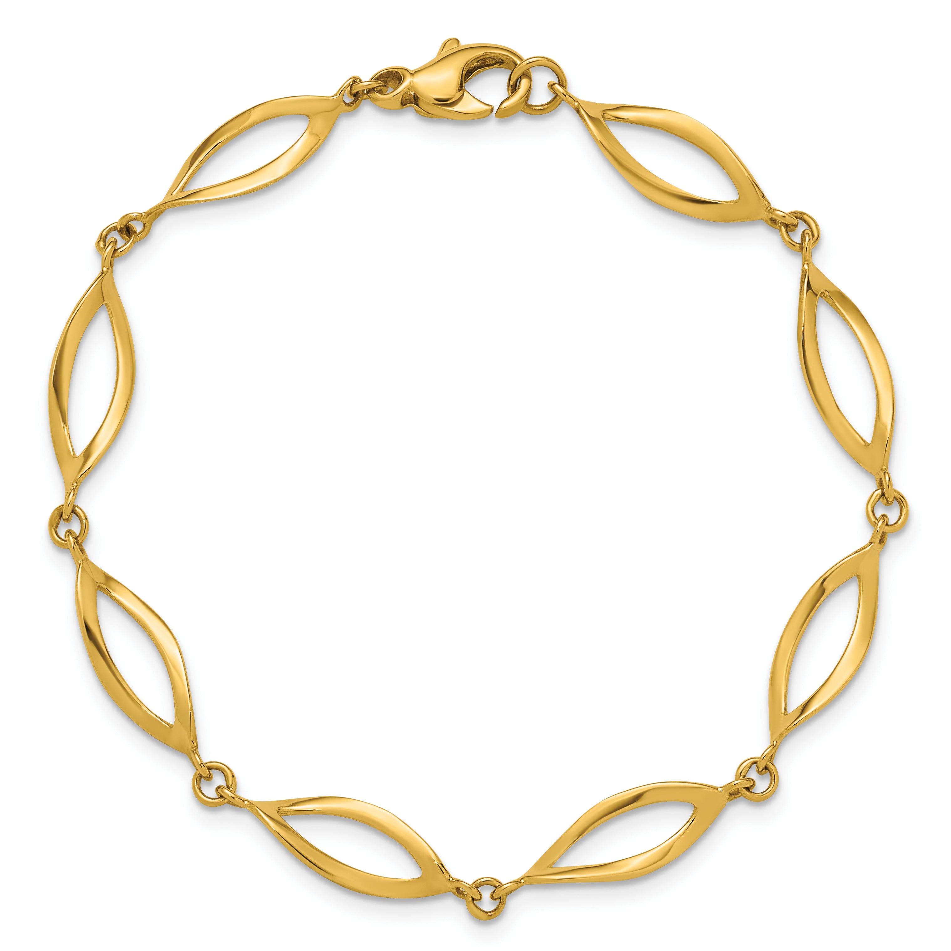 14K Polished Fancy Link Bracelet