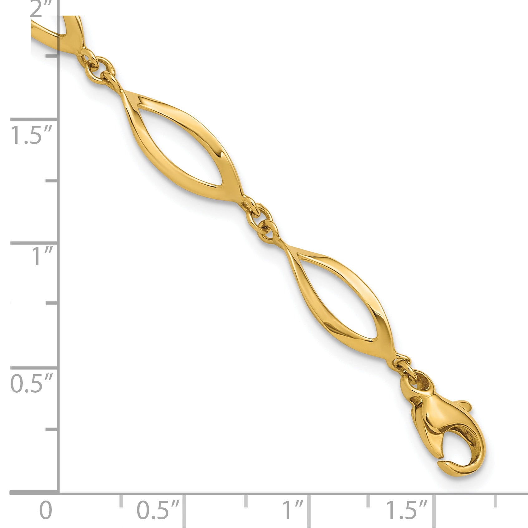 14K Polished Fancy Link Bracelet