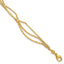 14K Polished and Diamond-cut 3-strand Bar Bracelet
