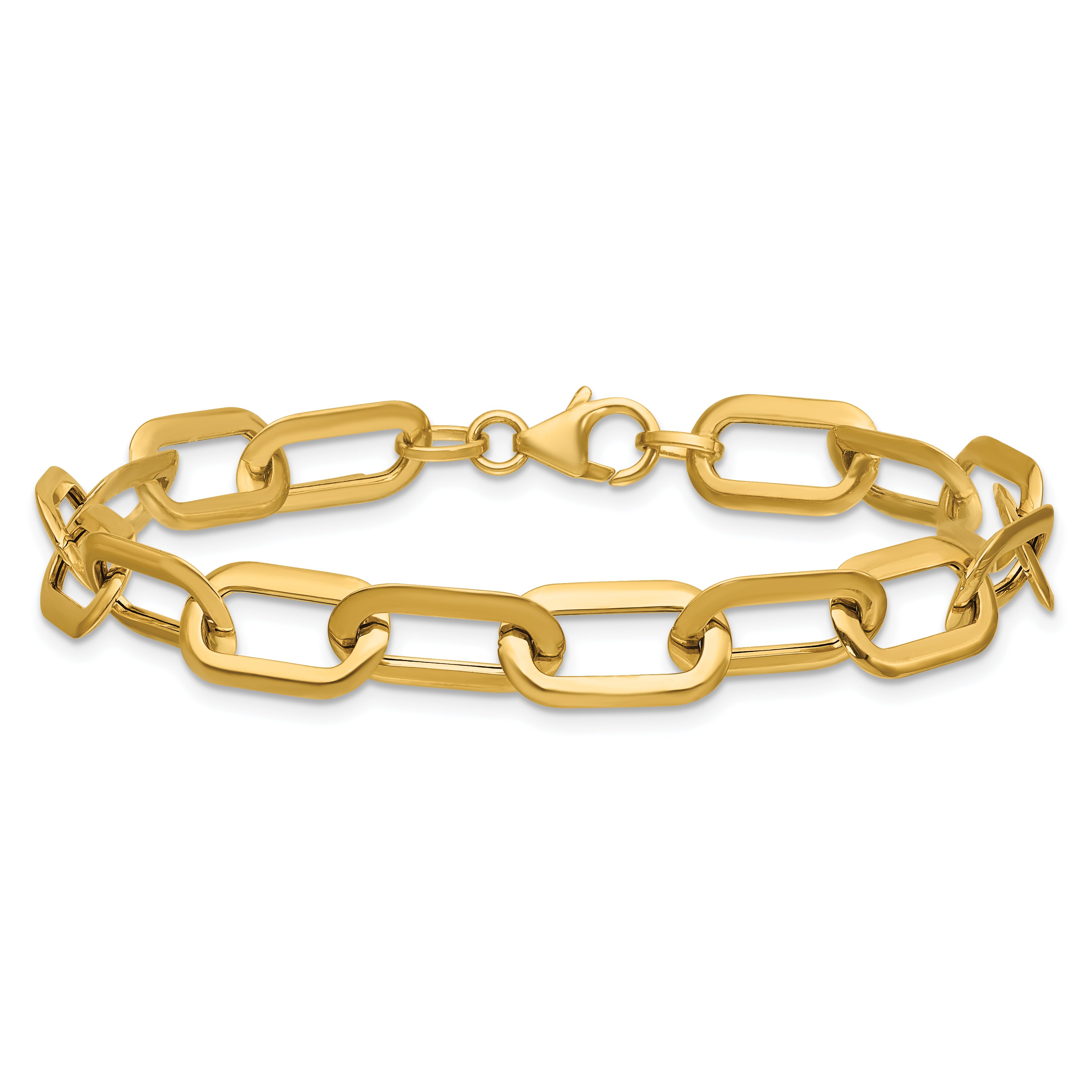 14K Polished Fancy Link Bracelet