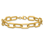 14K Polished Fancy Link Bracelet
