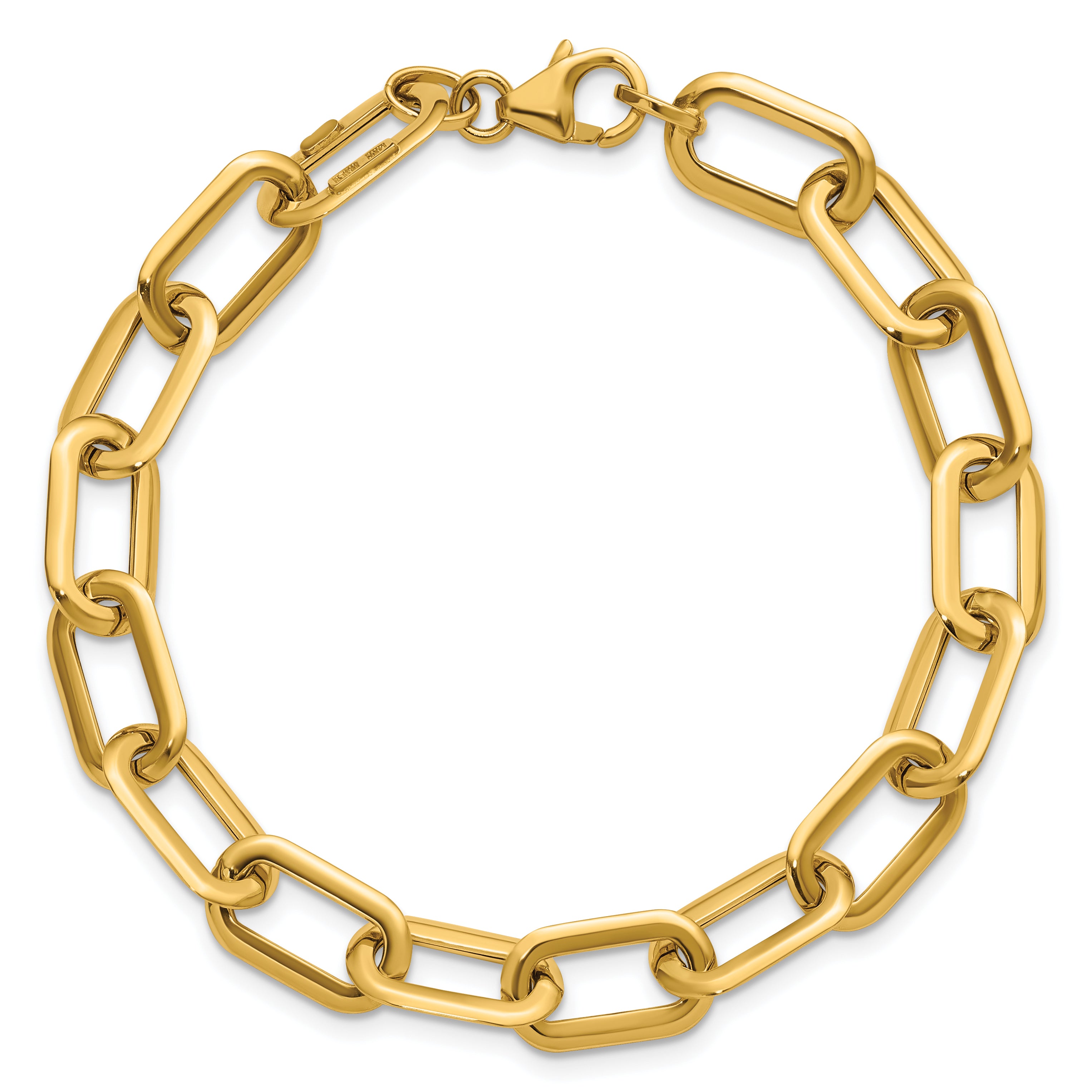 14K Polished Fancy Link Bracelet
