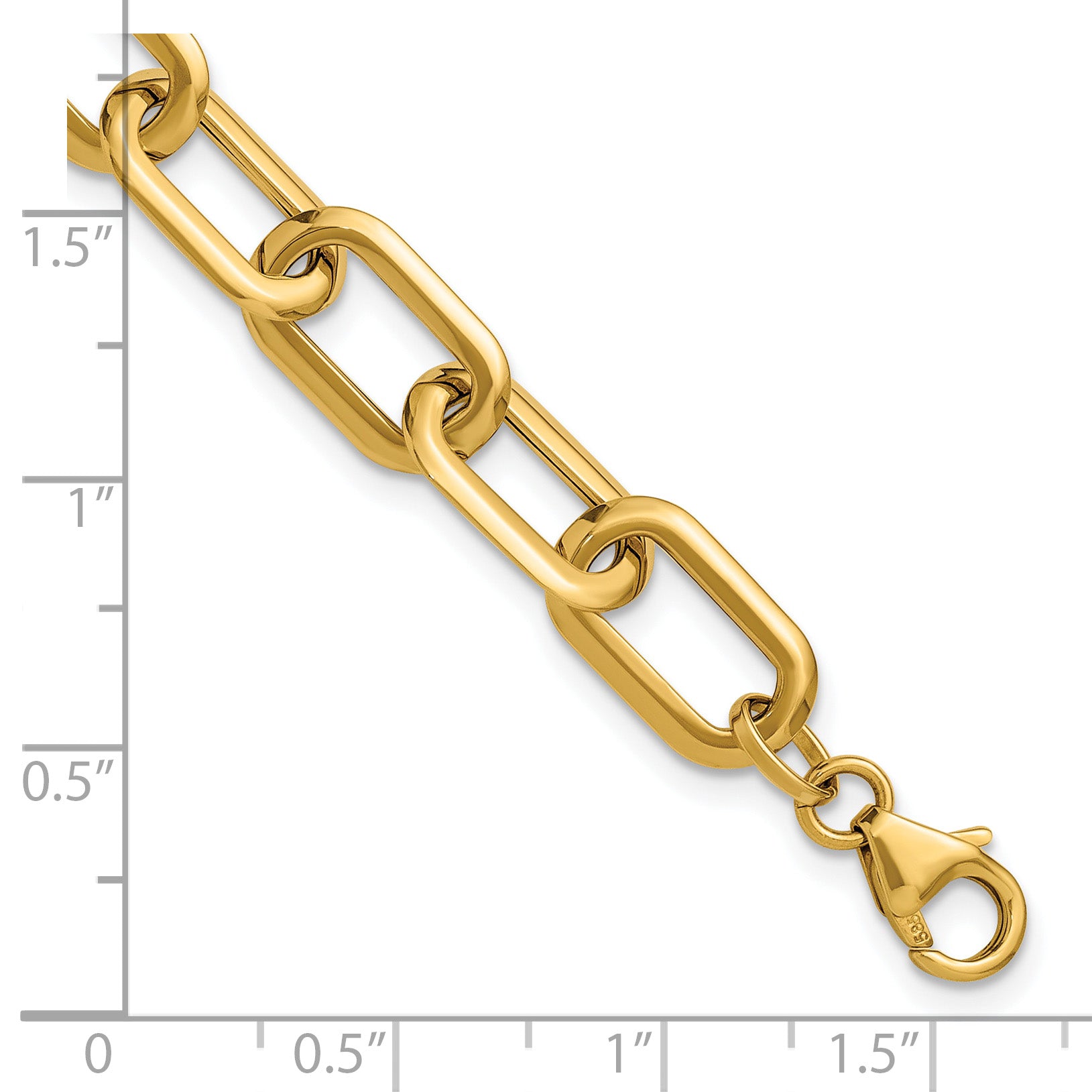 14K Polished Fancy Link Bracelet