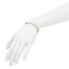 14K Polished and Brushed Fancy Bar Links w/.5in ext. Bracelet