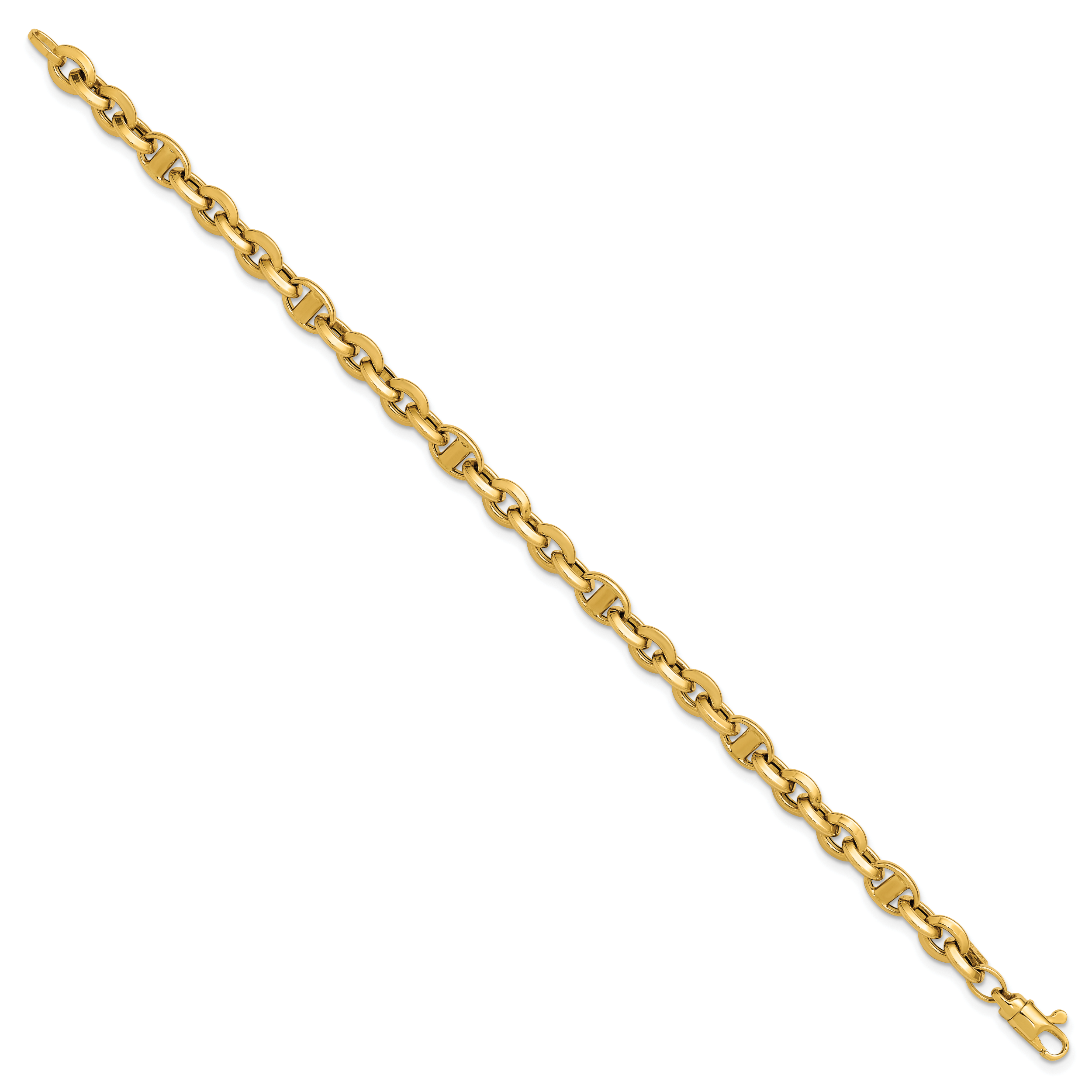 14K Polished Fancy Link Bracelet