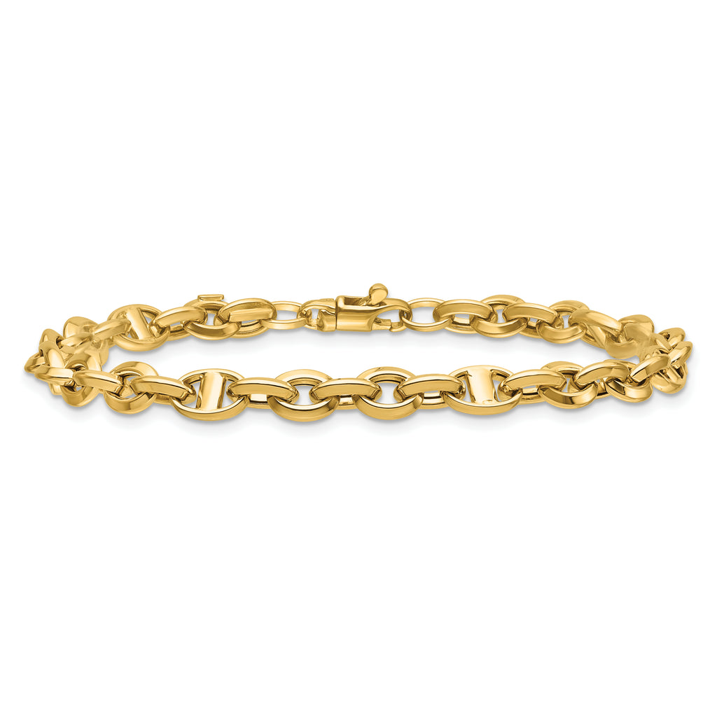 14K Polished Fancy Link Bracelet