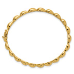 14K Polished Fancy Hinged Bangle