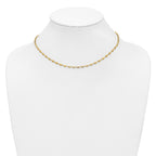 14K Polished Geometric Fancy with 2 in ext. Necklace