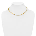 14K Polished Geometric Square with 2 in ext. Necklace