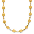 14K Polished Geometric Square with 2 in ext. Necklace