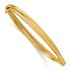 14K Yellow Gold Textured Bangle Bracelet