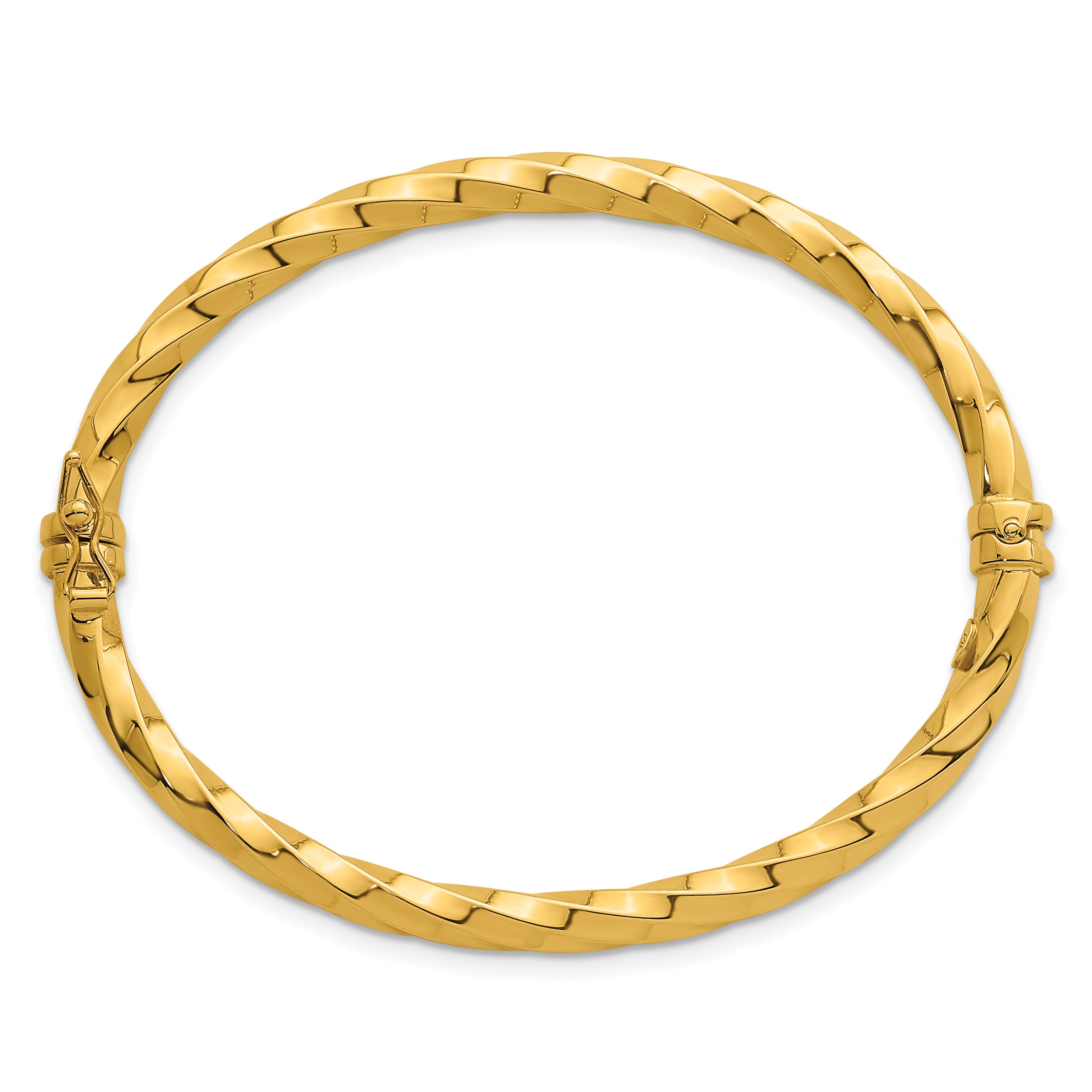 14K Yellow Gold Twisted Bangle Bracelet Secondary image