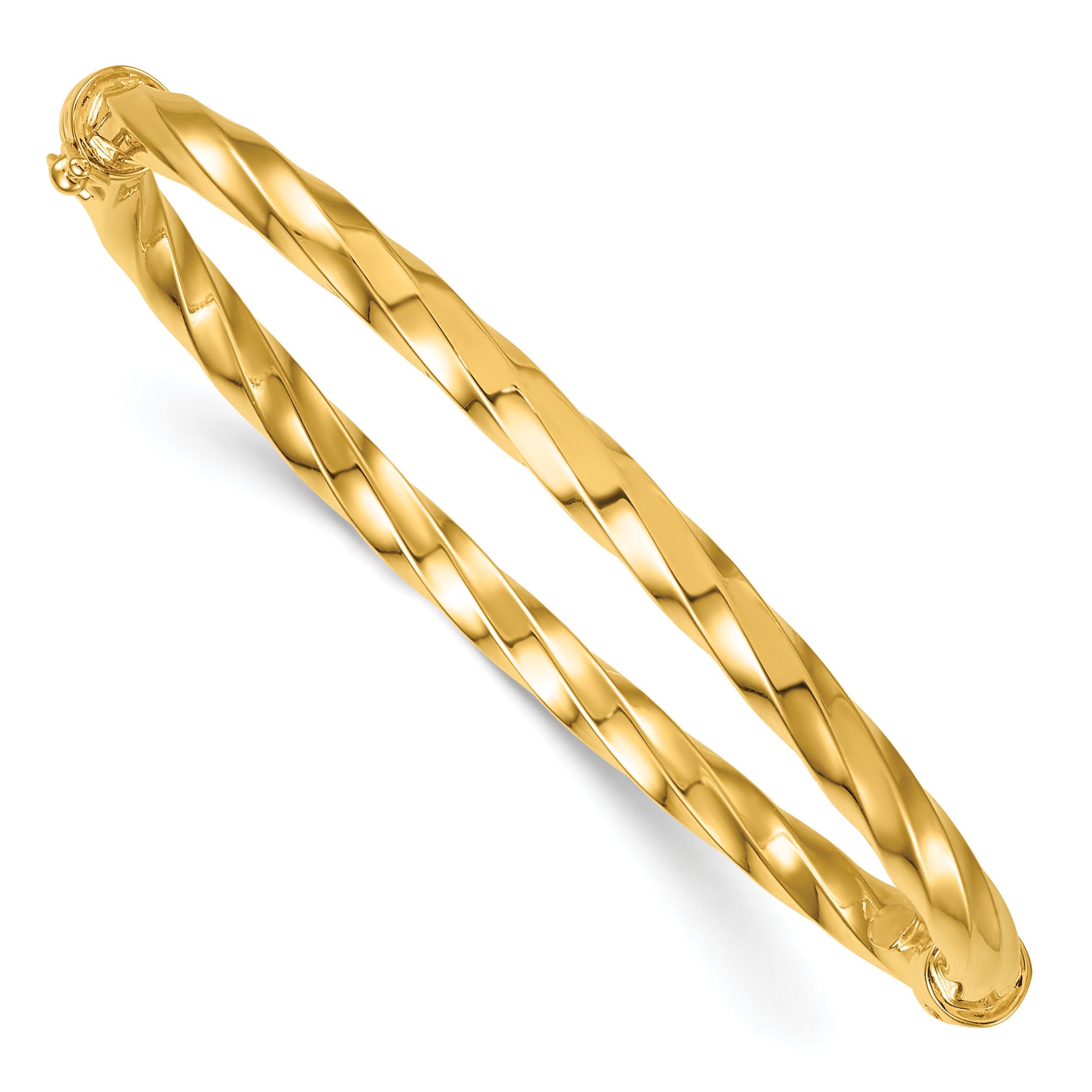 14K Yellow Gold Twisted Bangle Bracelet Main image