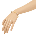 14K Yellow Gold Brushed & Polished Bangle Bracelet