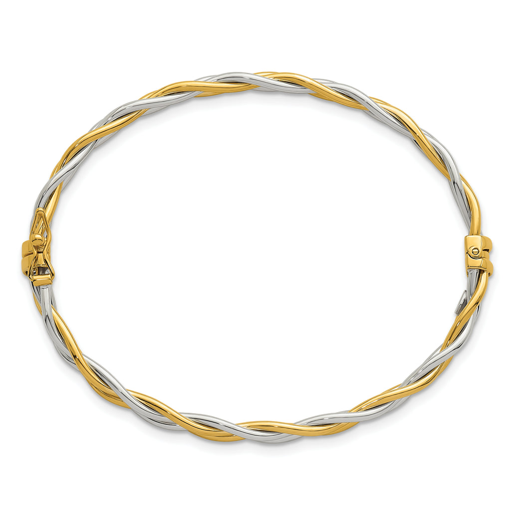 14K Yellow Gold Twisted Bangle Bracelet