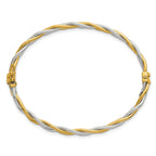 14K Yellow Gold Twisted Bangle Bracelet