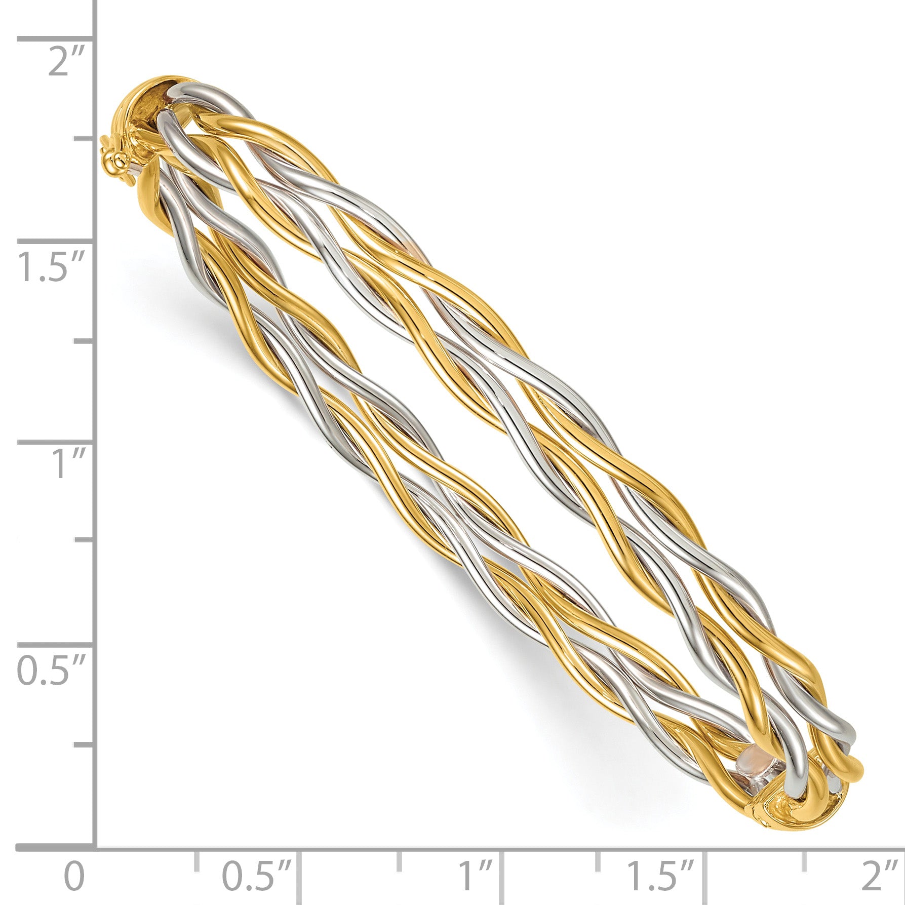 14K Yellow Gold Twisted Bangle Bracelet
