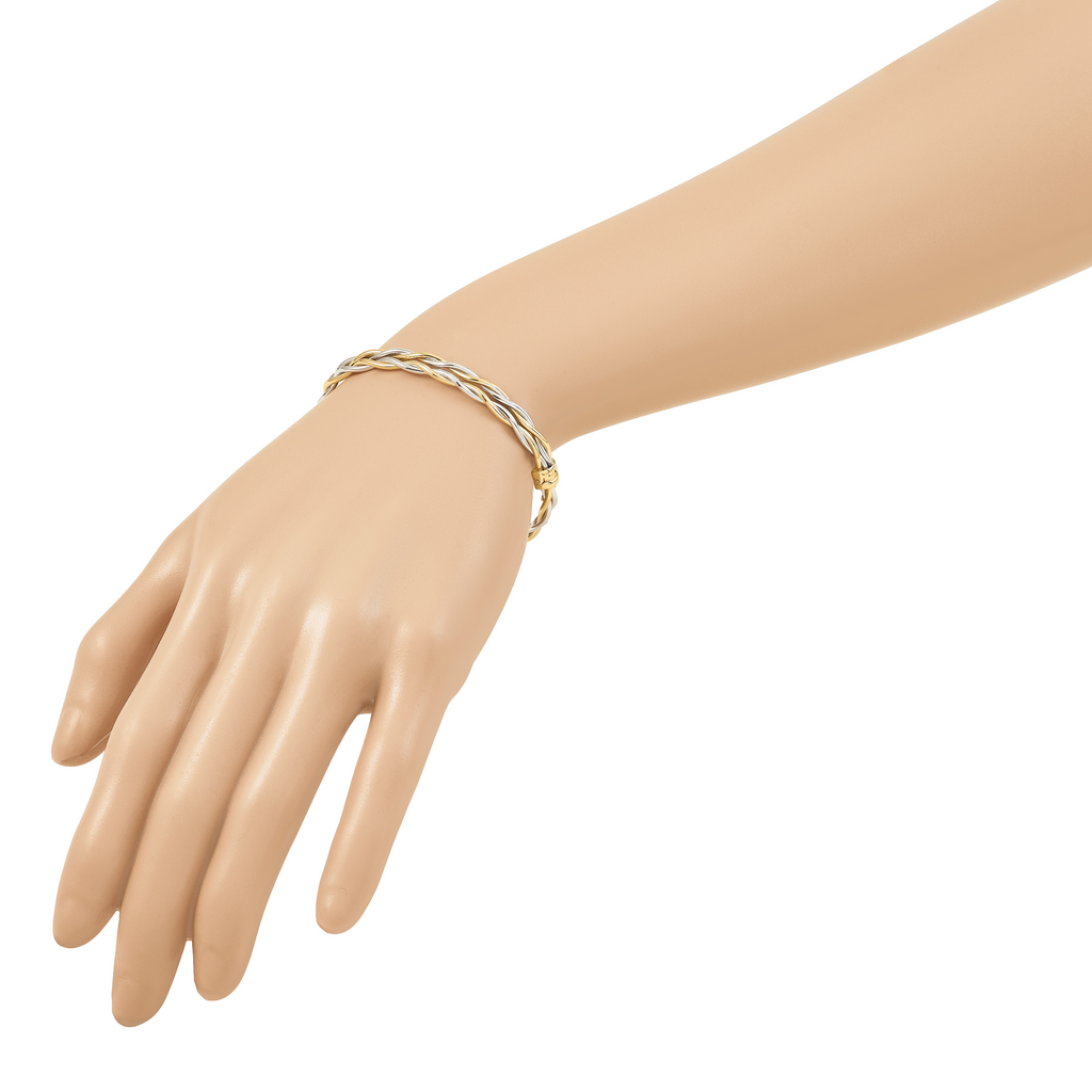 14K Yellow Gold Twisted Bangle Bracelet