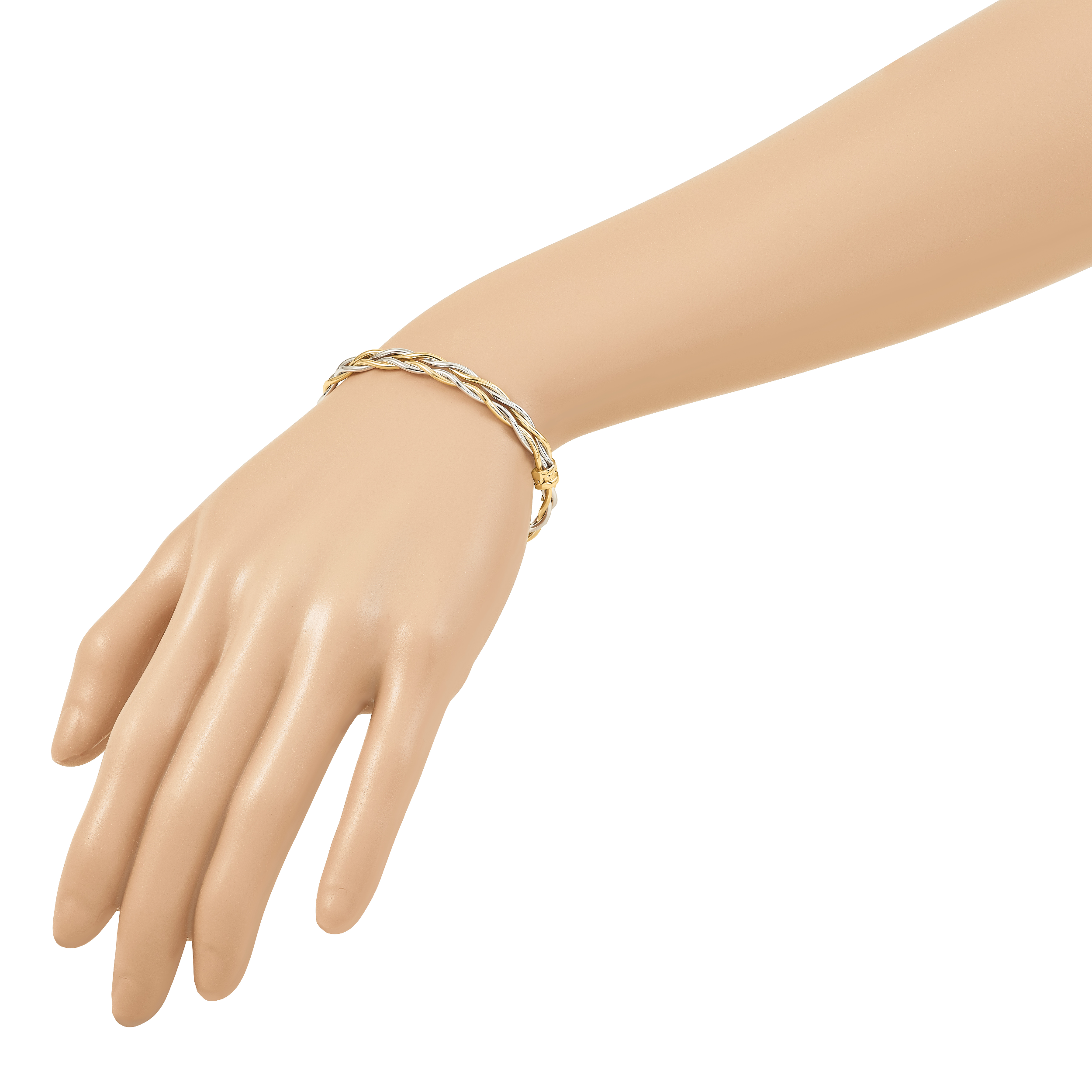 14K Yellow Gold Twisted Bangle Bracelet