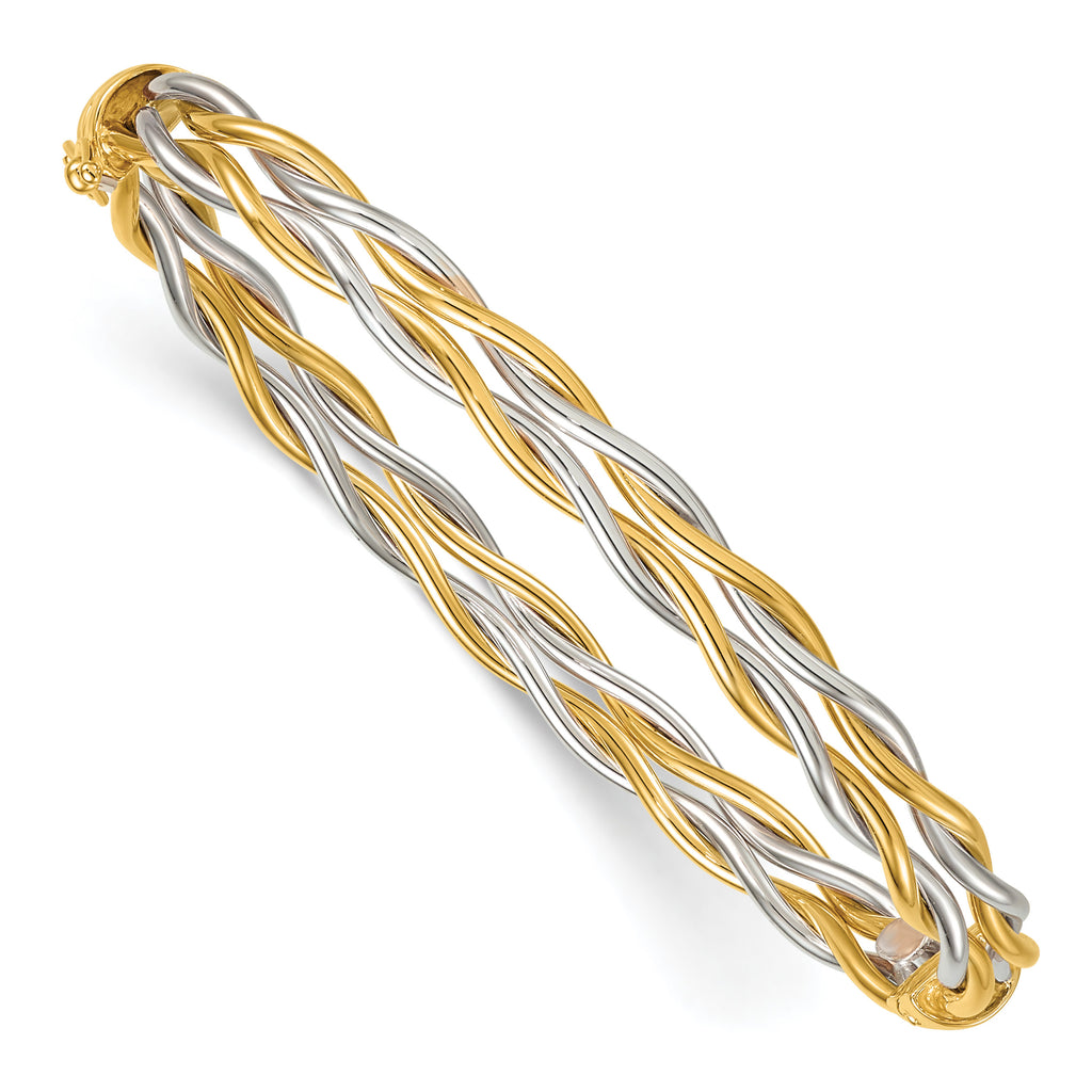 14K Yellow Gold Twisted Bangle Bracelet