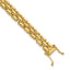 14K Yellow Gold Reversible Brushed & Polished Link Bracelet, 7.5 in