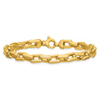 14K Yellow Gold Polished Link Bracelet, 7.5 in