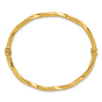 14K Yellow Gold Twisted Bangle Bracelet