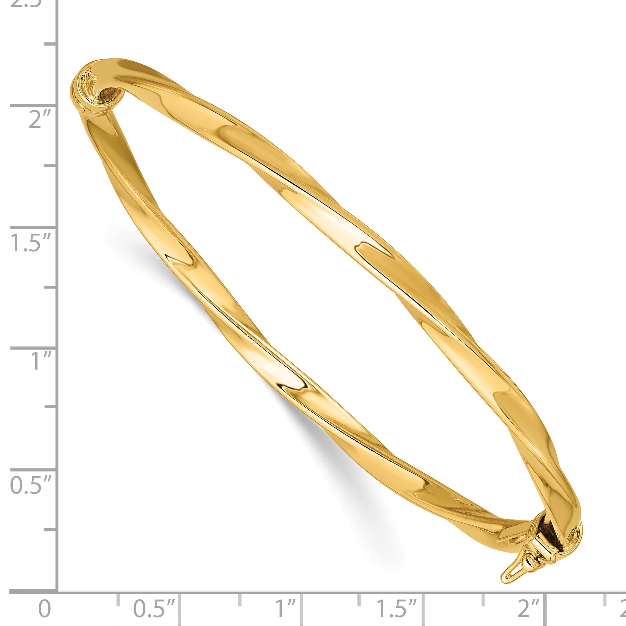 14K Yellow Gold Twisted Bangle Bracelet