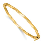 14K Yellow Gold Twisted Bangle Bracelet