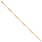 14K Yellow Gold Polished Bracelet, 8 in
