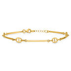 14K Yellow Gold Polished Bracelet, 8 in