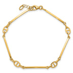 14K Yellow Gold Polished Bracelet, 8 in