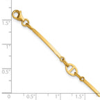 14K Yellow Gold Polished Bracelet, 8 in