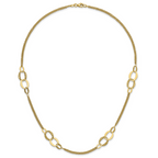 14K Yellow Gold Cable Chain Necklace, 18 in