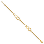 14K Yellow Gold Polished Bracelet, 7.5 in
