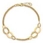14K Yellow Gold Polished Bracelet, 7.5 in