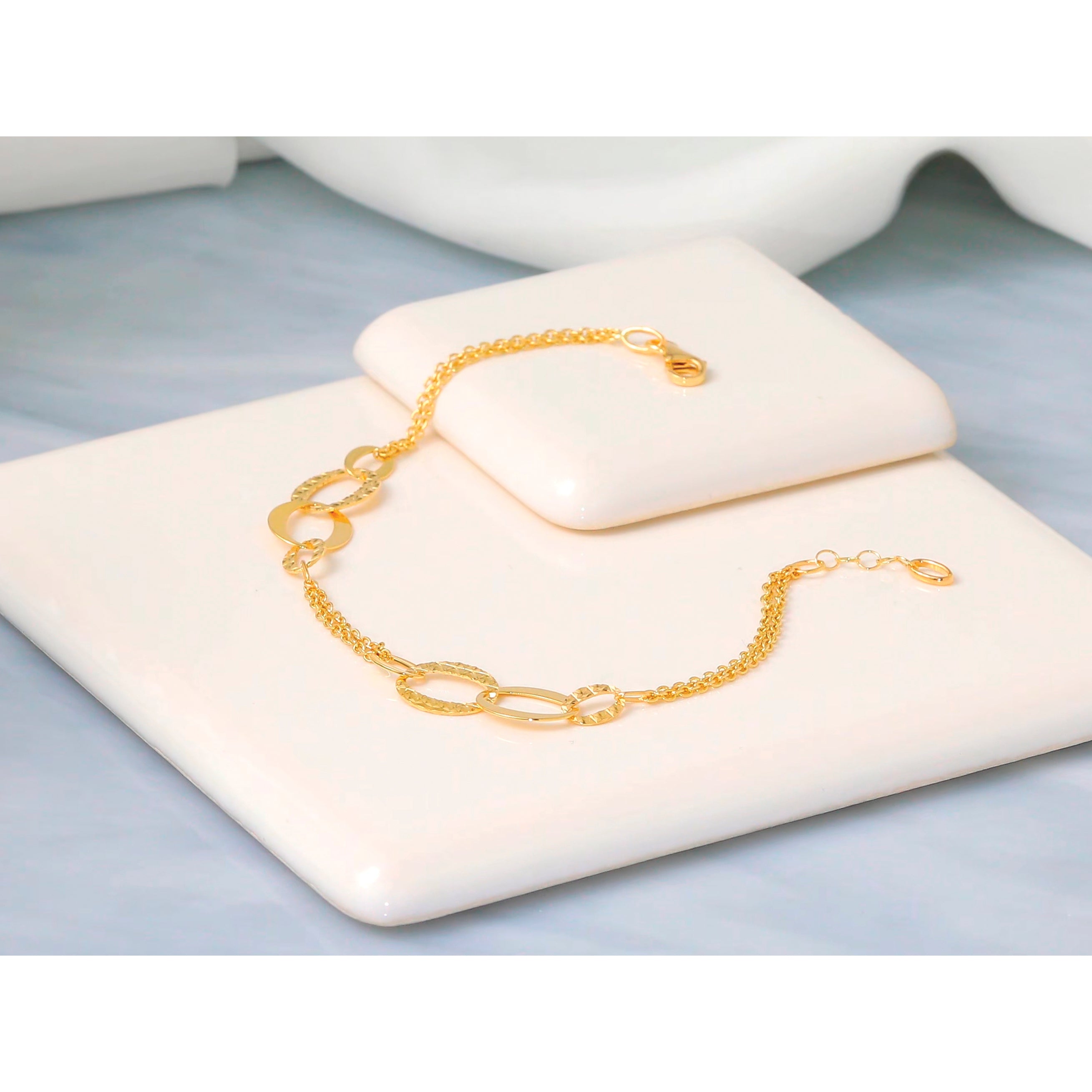 14K Yellow Gold Polished Bracelet, 7.5 in