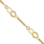 14K Yellow Gold Polished Bracelet, 7.5 in