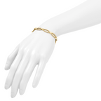 14K Yellow Gold Twisted Link Bracelet, 7.5 in