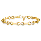 14K Yellow Gold Infinity Link Bracelet