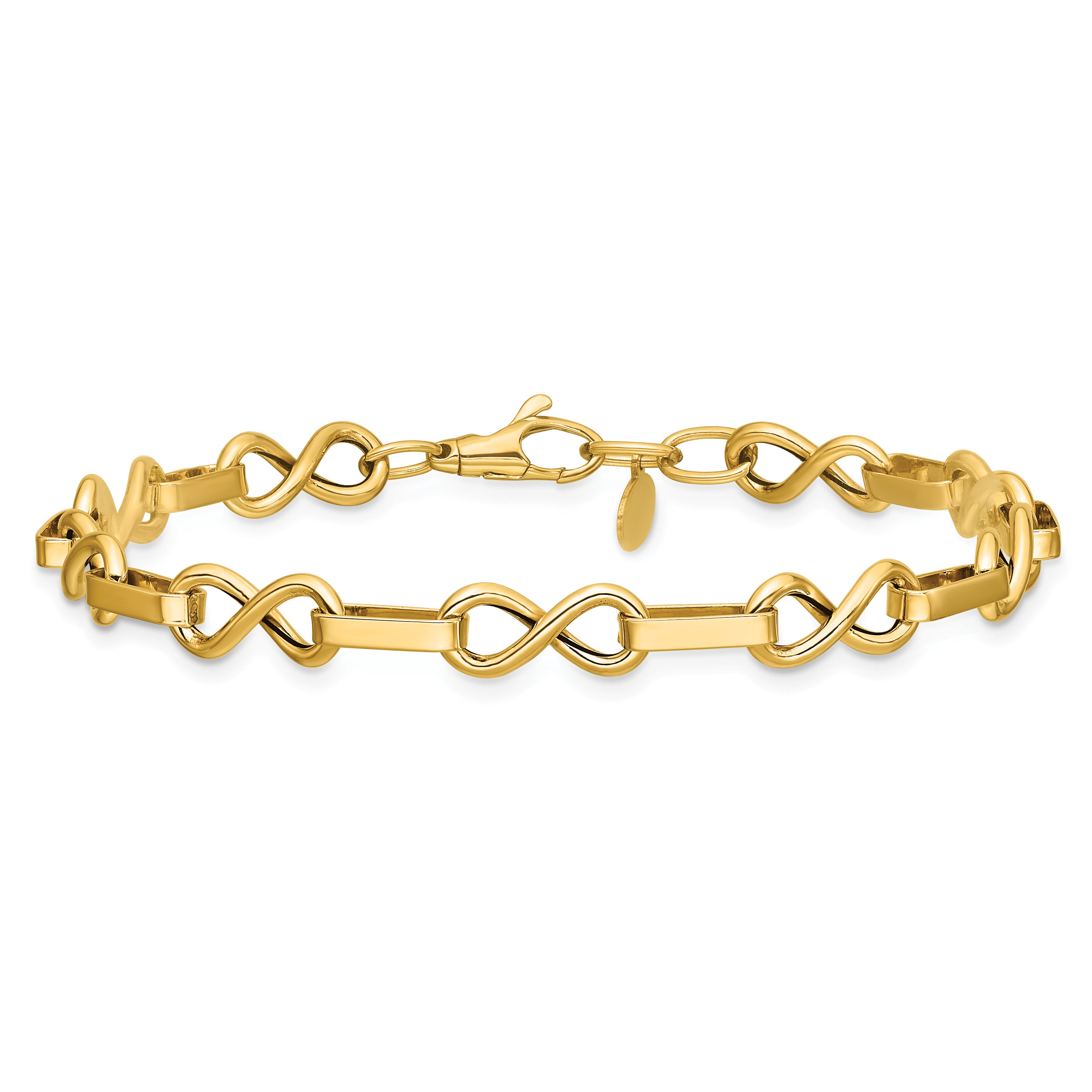 14K Yellow Gold Infinity Link Bracelet